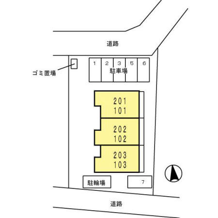 サンピラーの区画図