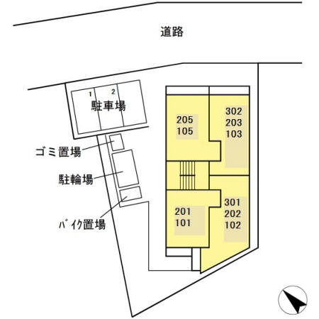 アルモ井の頭の区画図