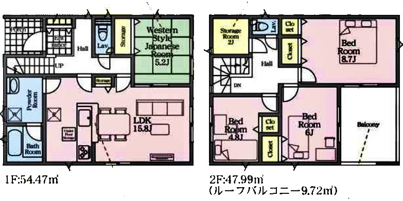 新築戸建・新築建売　矢吹町八幡町　善郷小・矢吹中の間取り|〈3号棟〉4SLDK！各居室の収納はもちろん、2階のストレージルームは約2帖の広々空間でたっぷり収納