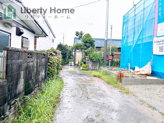 つくばみらい市谷井田第8　新築戸建の前面道路含む現地写真