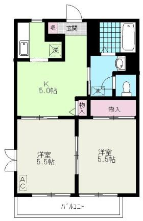 ドミール松庵　Aの間取り