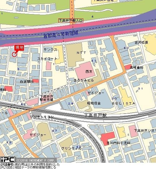 プログレス下高井戸の地図