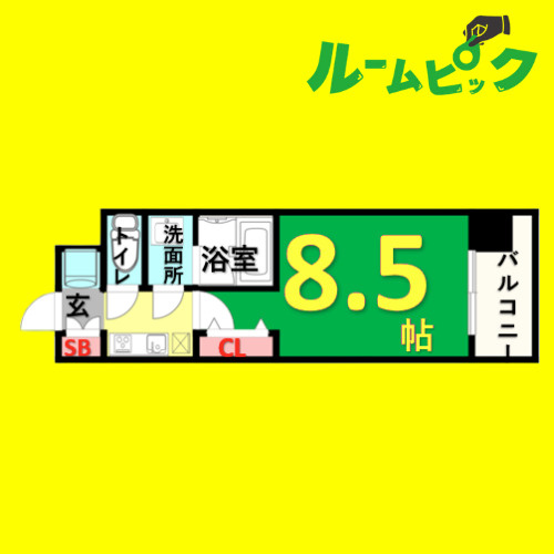 ルクレ新栄レジデンス 名古屋市賃貸　仲介手数料無料の間取り
