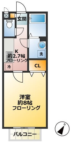 西東京市保谷町３丁目のアパートの間取り