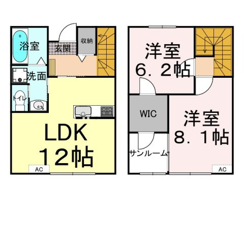 メルヴェイユ　Aの間取り