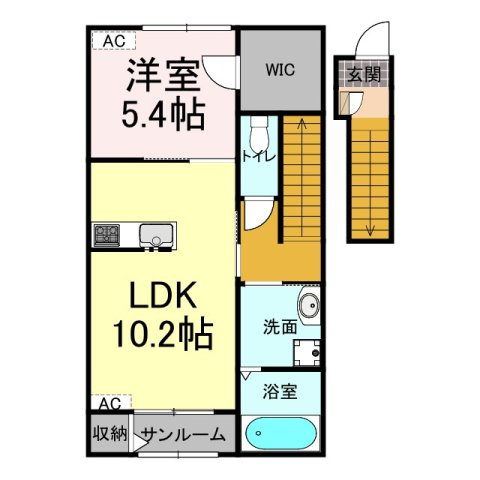 メルヴェイユ　Bの間取り