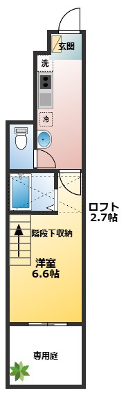 武蔵野市境４丁目のアパートの間取り