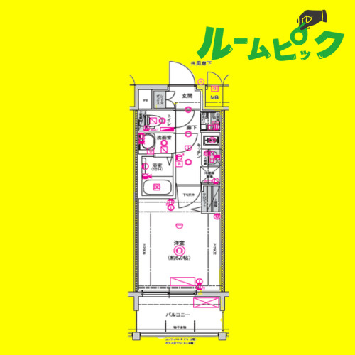 CREST TAPP浅間町　名古屋市賃貸　仲介手数料無料の間取り