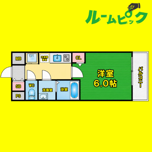 CREST TAPP浅間町　名古屋市賃貸　仲介手数料無料の間取り