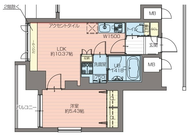 プレジオ難波ASIANの間取り