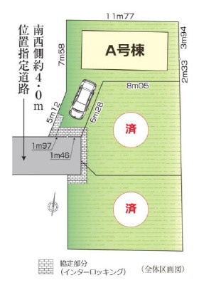 練馬区石神井台1丁目　都立公園徒歩3分　機能的な新築戸建の区画図|最終1棟となりました♪