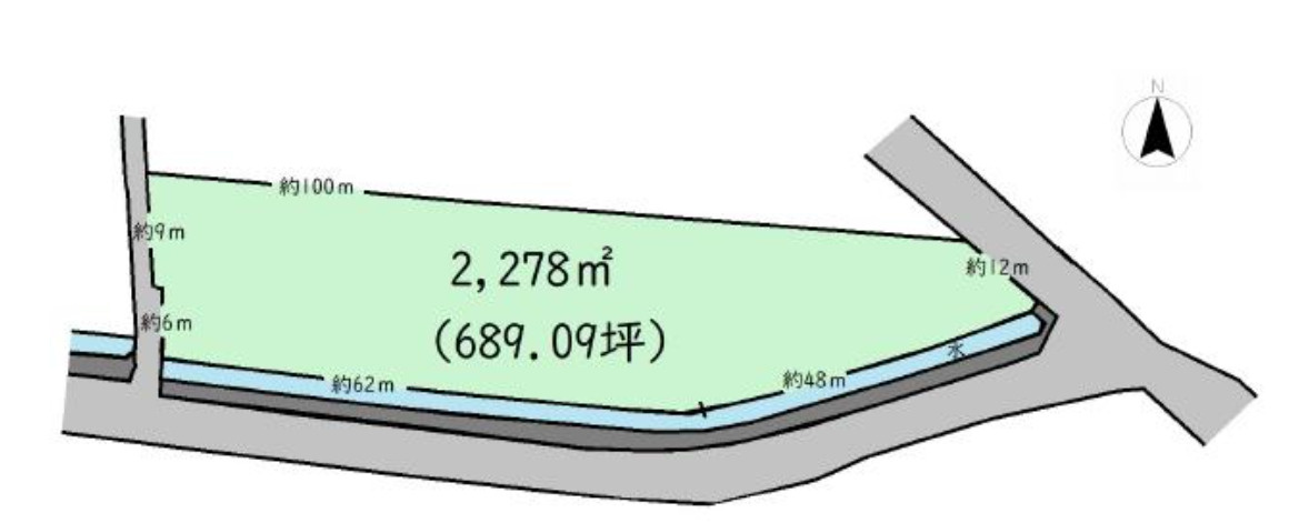 倉敷市有城　689.10坪の土地図