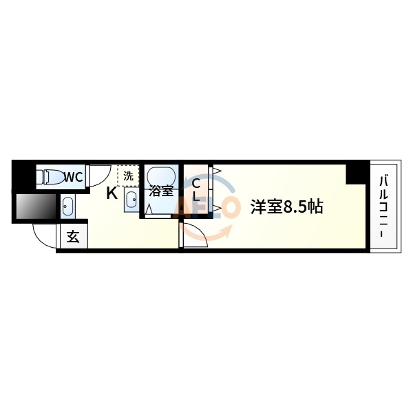 CITY SPIRE上本町の間取り|CITY SPIRE上本町　間取り
