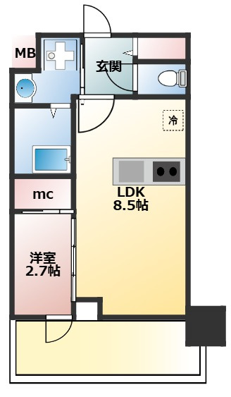 セレニテ江坂グランデ の間取り
