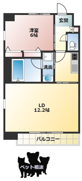 S-RESIDENCE淀屋橋の間取り