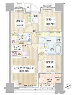 【間取り】 | パークホームズ清澄白河