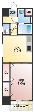 セントアミール南久宝寺の間取り