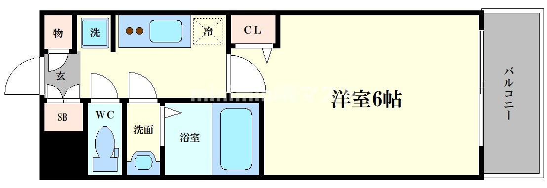 大阪市西区九条南１丁目の賃貸マンションの間取り