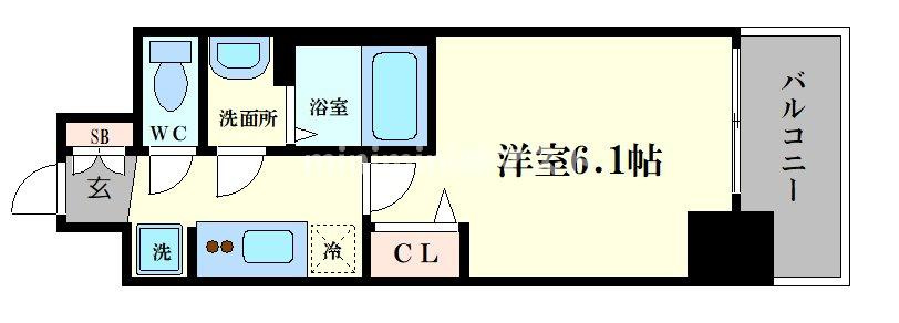 プレサンス南堀江ザセンスの間取り