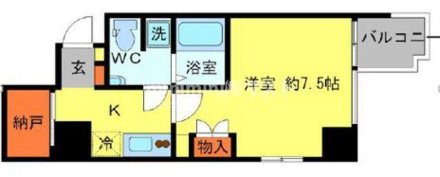 大阪市西区京町堀１丁目の賃貸マンションの間取り