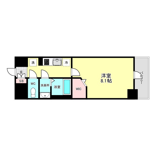 大阪市西区九条南１丁目の賃貸マンションの間取り