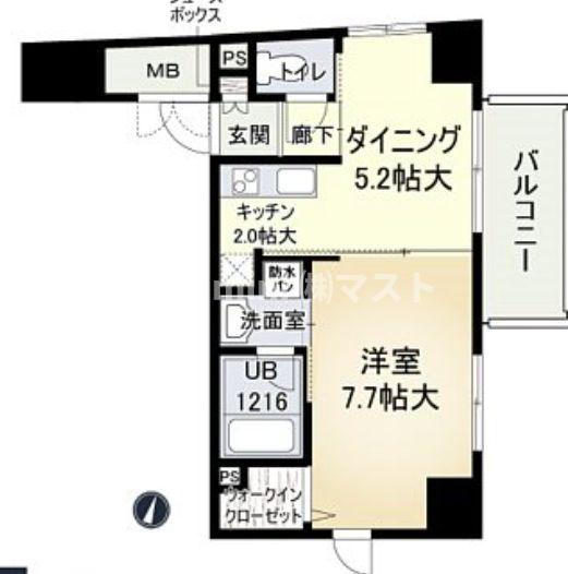 大阪市西区靱本町３丁目の賃貸マンションの間取り