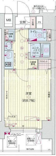 大阪市西区立売堀４丁目の賃貸マンションの間取り