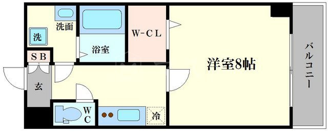 大阪市西区立売堀３丁目の賃貸マンションの間取り