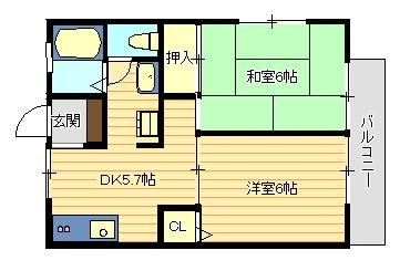ハイツ中島の間取り