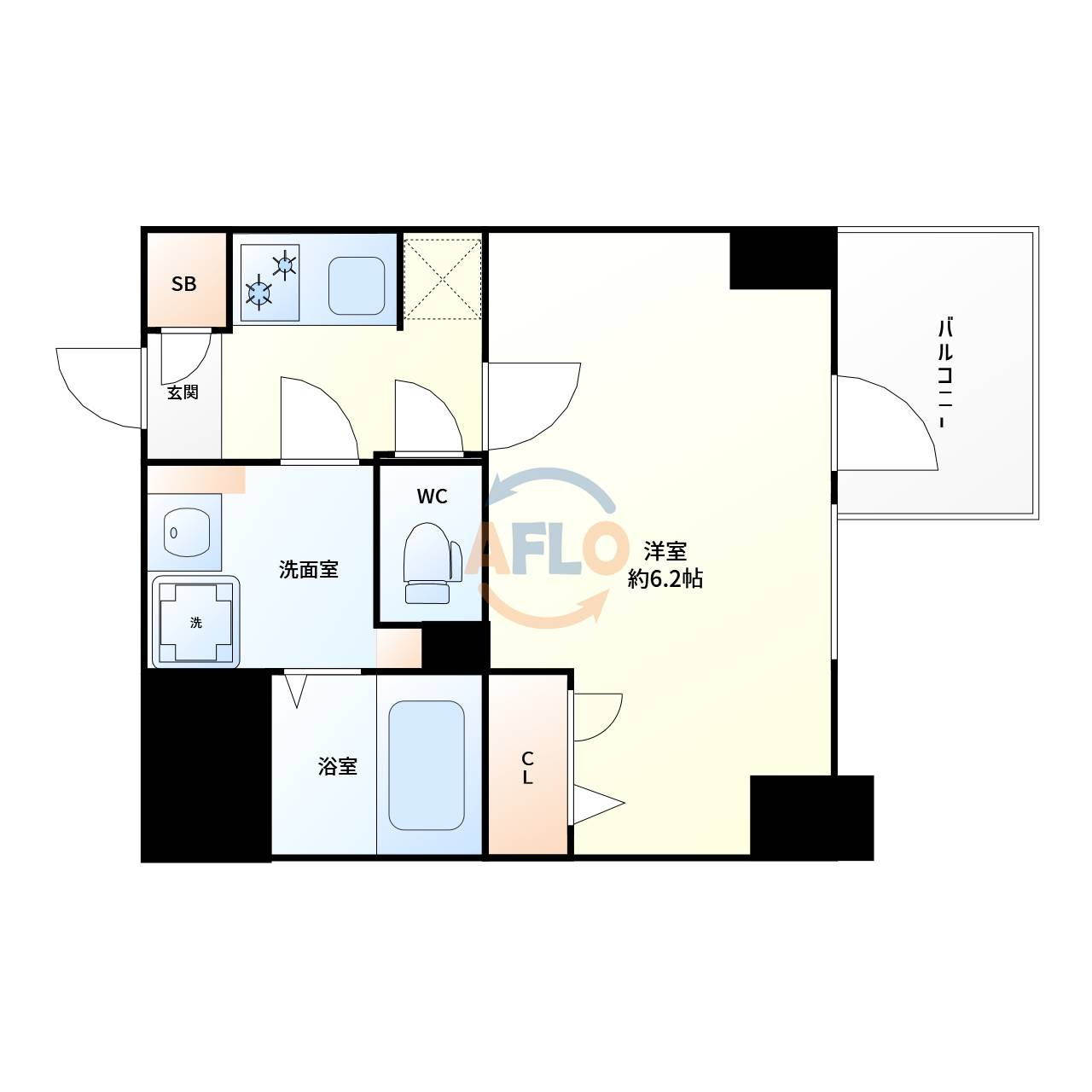エスレジデンス新大阪リッシュの間取り|S-RESIDENCE新大阪Rish　間取り