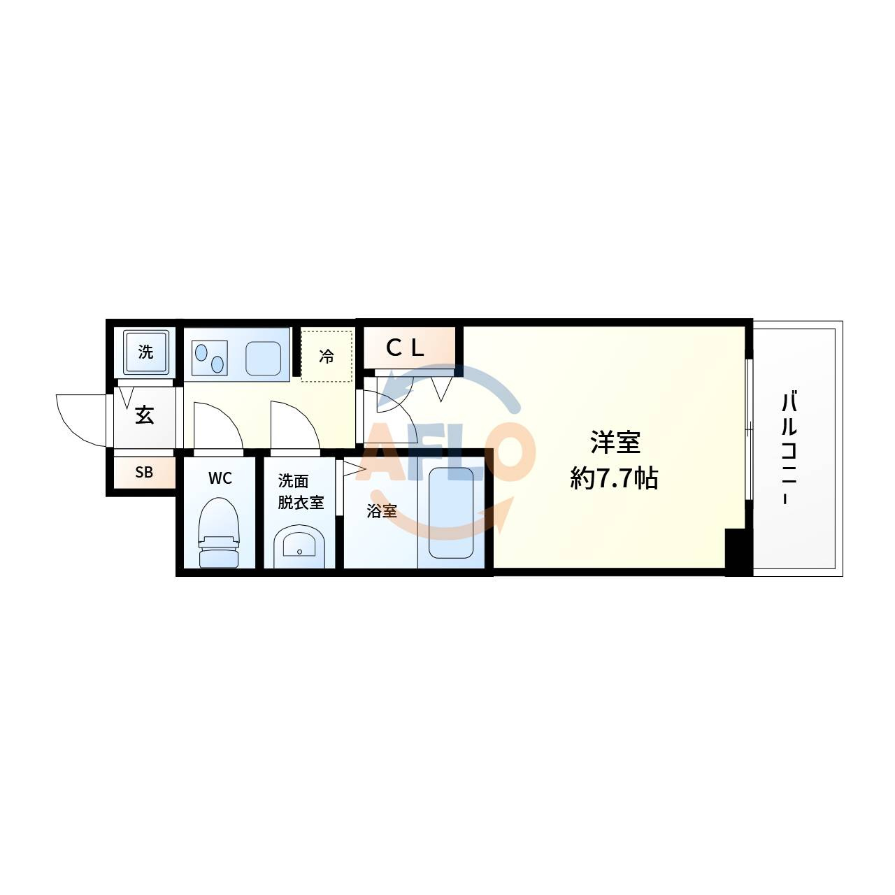 S-RESIDENCE三国WESTの間取り|S-RESIDENCE三国WEST　間取り