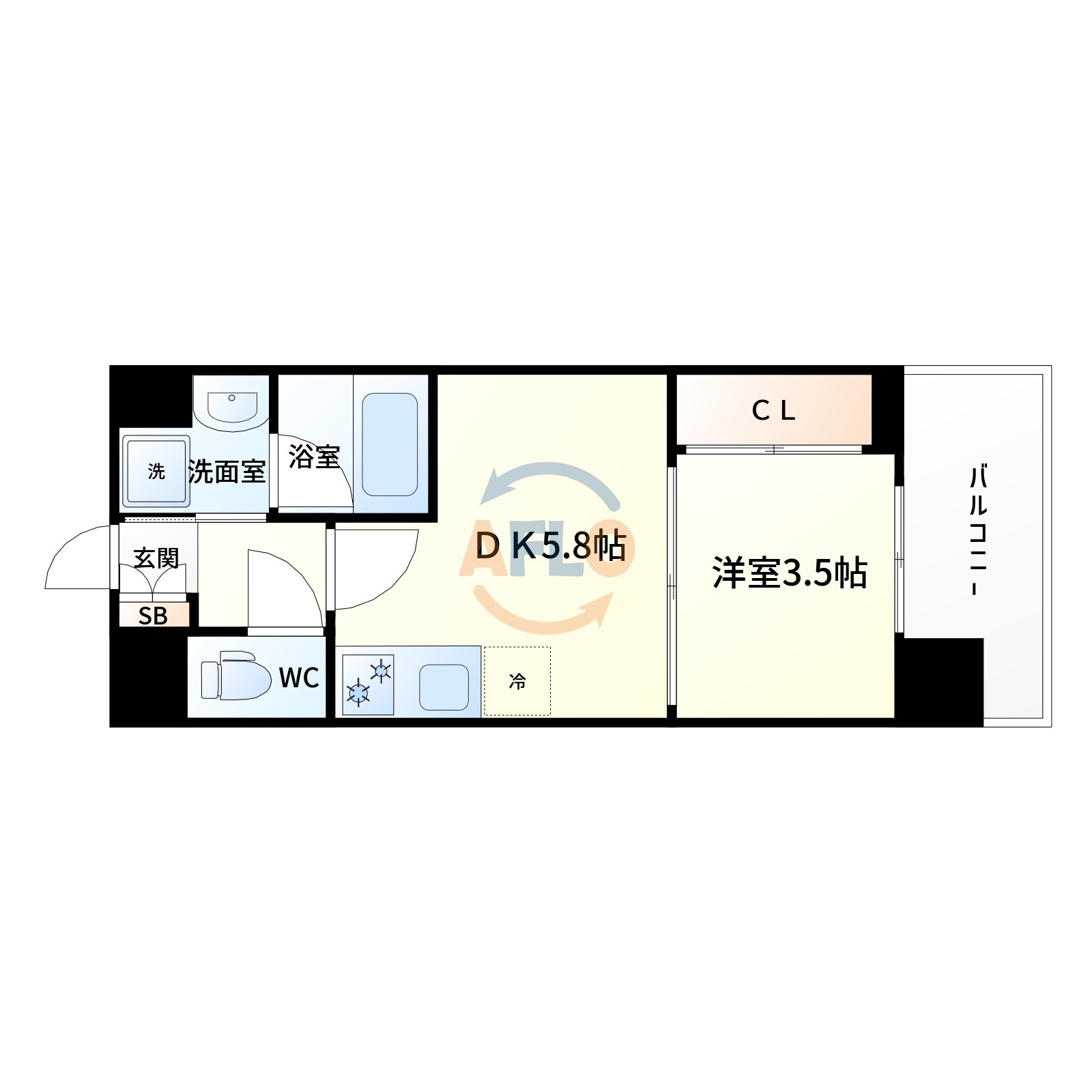 エムコート江坂の間取り|間取り