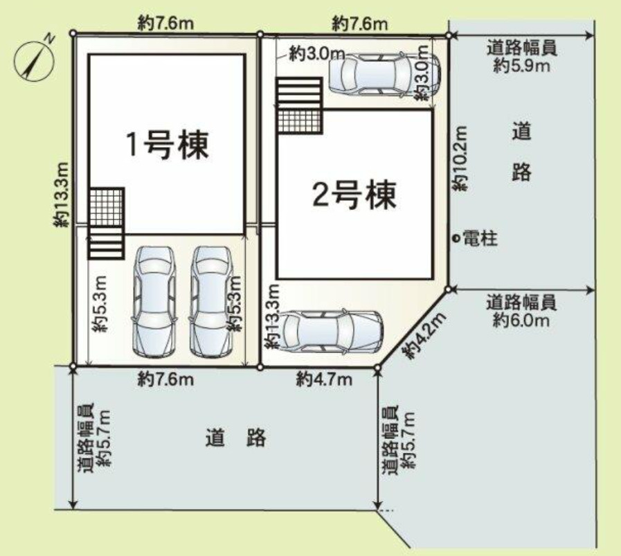 売新築戸建　静岡市葵区岳美の区画図