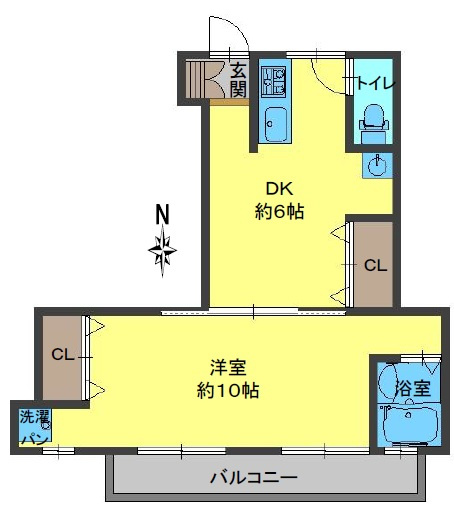 神戸市東灘区魚崎南町３丁目のアパートの間取り