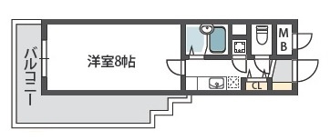 大阪市中央区島之内１丁目の賃貸マンションの間取り