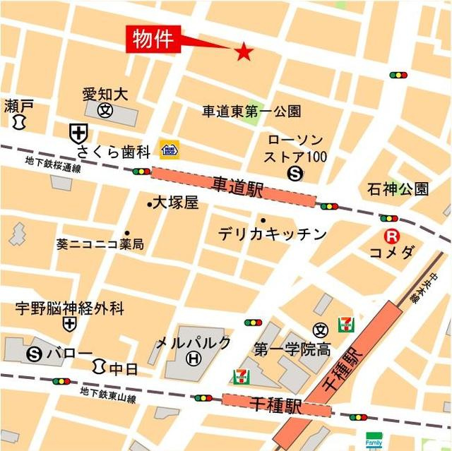プレイズシード車道の地図