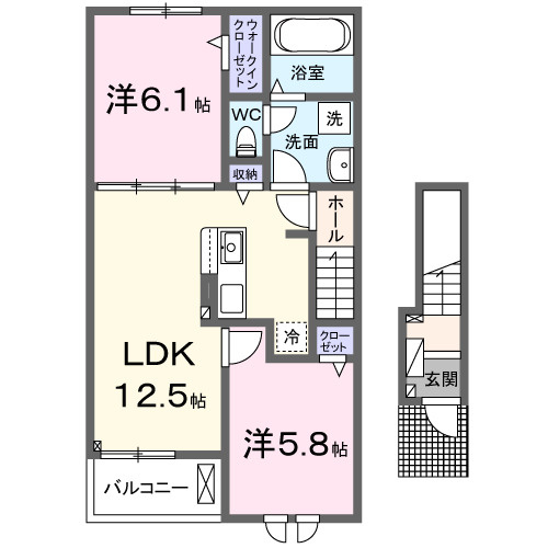 ユニゾン　ＫⅠの間取り