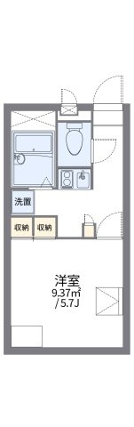 レオパレスリバーパークの間取り