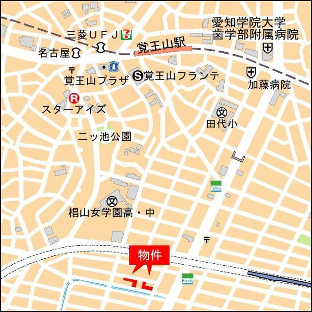 セレブ覚王山　ＥＡＳＴ棟の地図