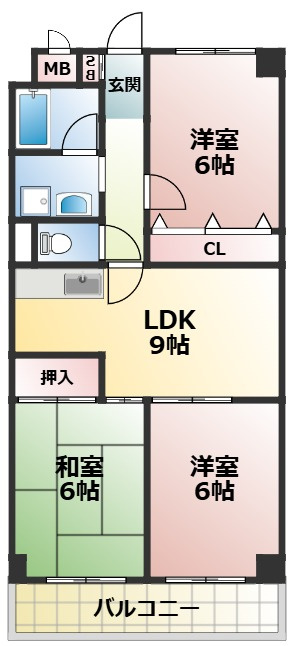 ロイヤルハイツ鶴見の間取り