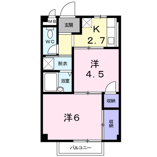 フローラルハイツの間取り