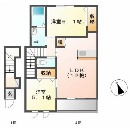雫Ⅱ(しずく）の間取り