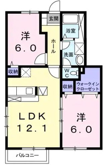 【間取り】 | グリシーヌ・パレⅡＡ棟