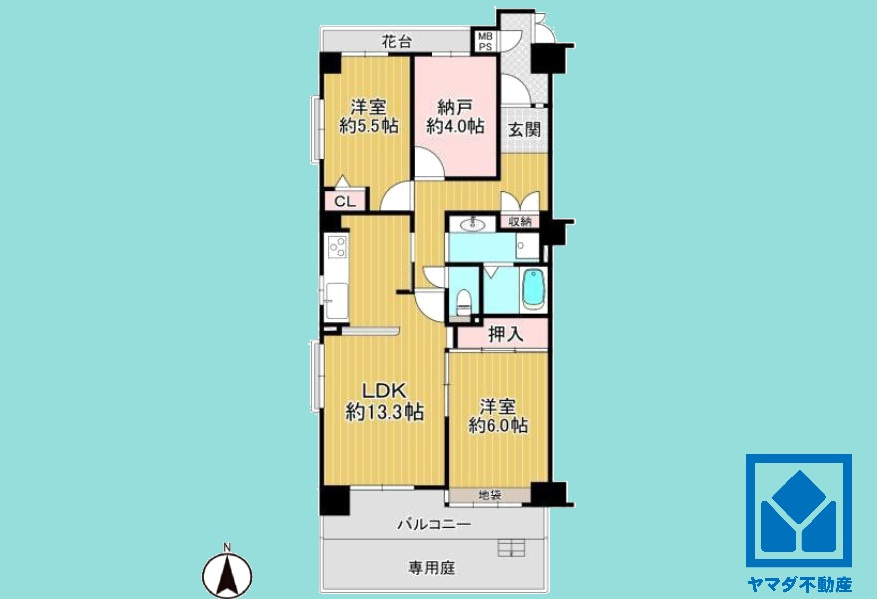 コープ野村尼崎壱号棟の間取り