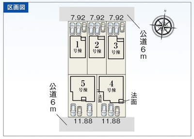 【区画図】 | 焼津市石津 3期 新築建売 2号棟 | 2号棟の区画図です