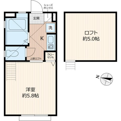 Ｇ・Ａヒルズ追浜Ｂ棟の間取り