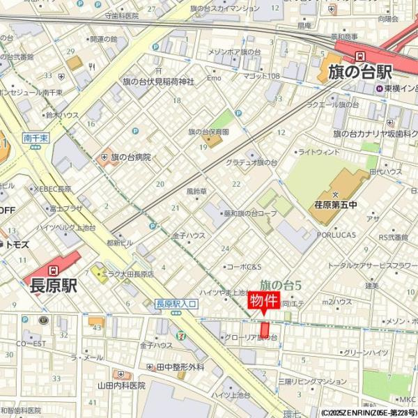 プラティーク旗の台ヒルサイドの地図