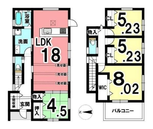 葛城市中戸 １号地 ／新築一戸建の間取り