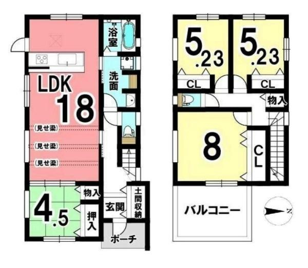 北葛城郡広陵町萱野 ／新築一戸建の間取り