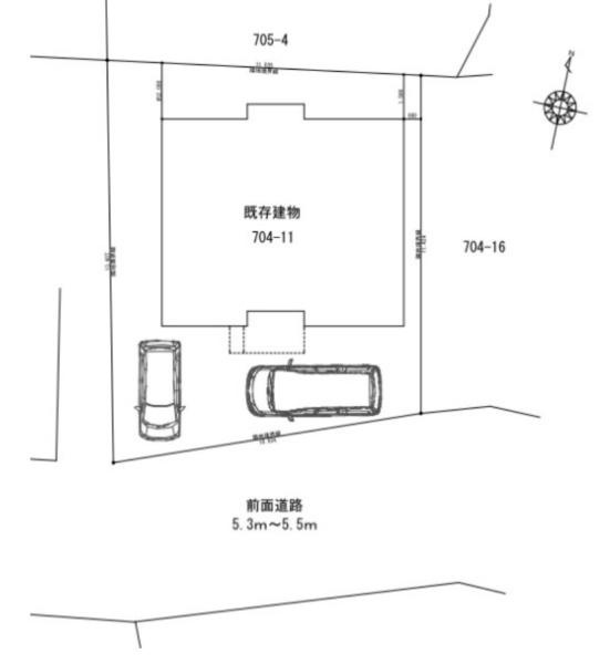 前橋市北代田町中古住宅の区画図|区画図
